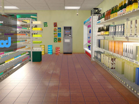 Convenience Store 0002 3D Model