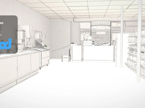 Convenience Store 0002 3D Model