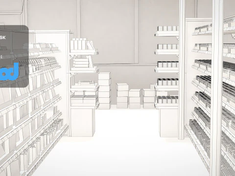 Convenience Store 0002 3D Model