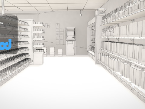 Convenience Store 0002 Modèle 3D