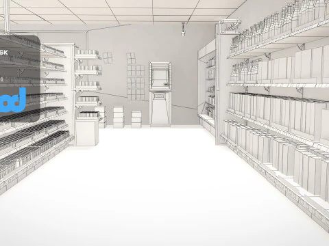 Convenience Store 0002 3D Model