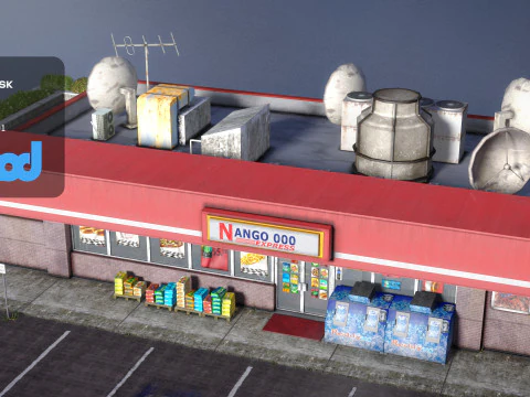 Convenience Store 0003 3D Model