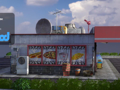 Convenience Store 0003 3D Model
