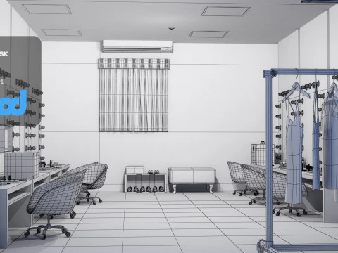 Dressing Room 3D Model