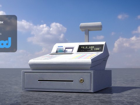 Cashier Machine 0001 3D Model