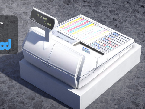 Cashier Machine 0001 3D Model