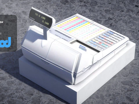 Cashier Machine 0001 3D Model