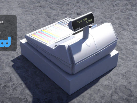 Cashier Machine 0001 3D Model