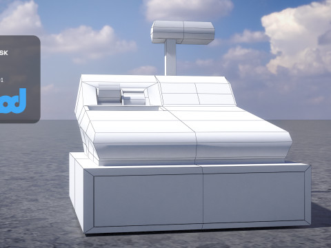 Cashier Machine 0001 3D Model
