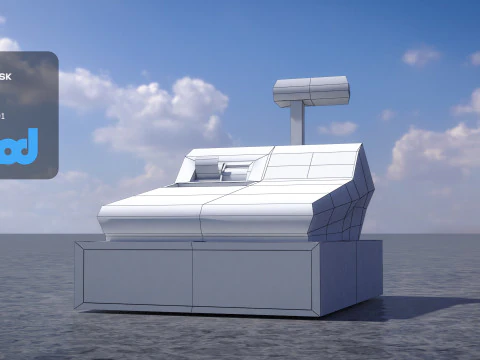 Cashier Machine 0001 3D Model