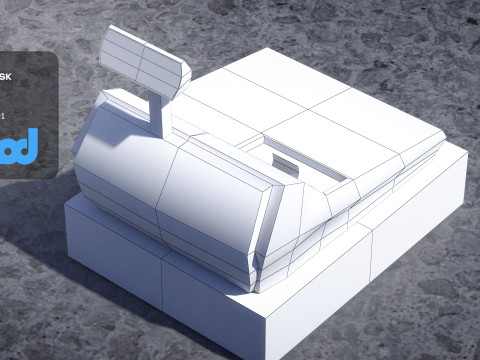 Cashier Machine 0001 3D Model