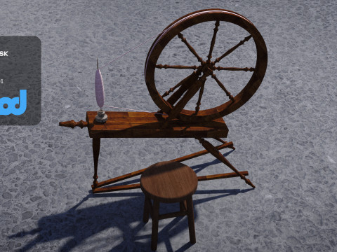 Old Textile Machine Modelo 3D