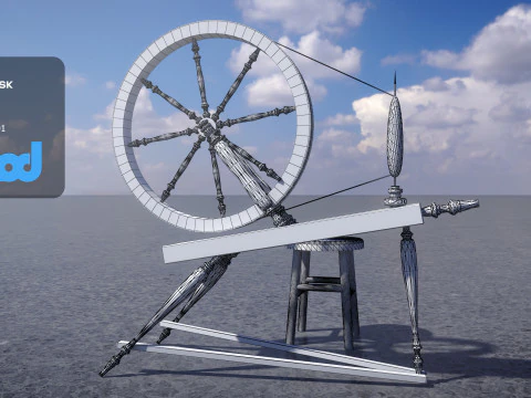 古い繊維機械 3Dモデル