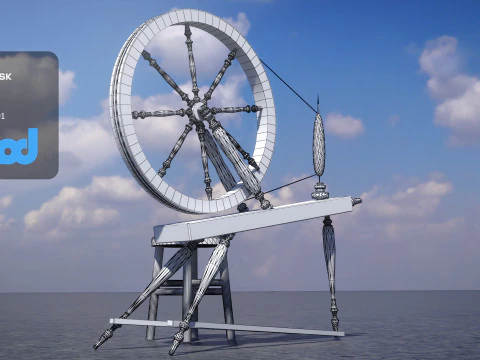 古い繊維機械 3Dモデル