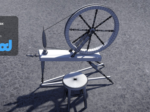 Old Textile Machine Modelo 3D