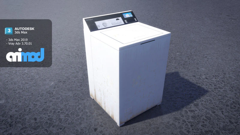 वॉशर 3D मॉडल .c4d .max .obj .3ds .fbx .stl .blend 