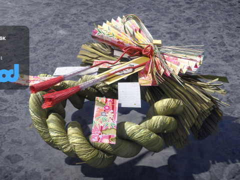 Japanese Decorate Shime Kazari 0004 3D मॉडल