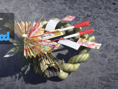 Japanese Decorate Shime Kazari 0004 3D मॉडल