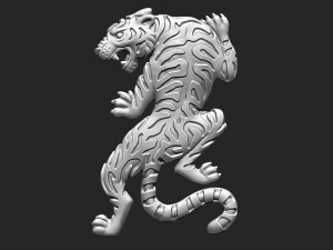 Climbing Tiger 3D Print Model
