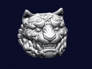 Tiger Head Ornamental 3D Print Model