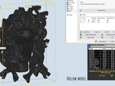 Hoog gedetailleerd Medusa-hoofd 3D printmodel