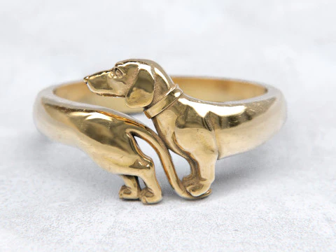 Dachshund Dog Ring 3D Print Model