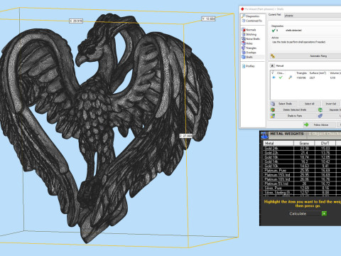 Phoenix Heart Pendant 3D Print Model