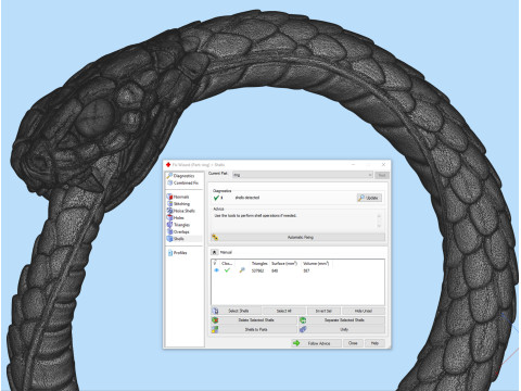 रिंग स्नेक ऑरोबोरोस 3D प्रिंट मॉडल