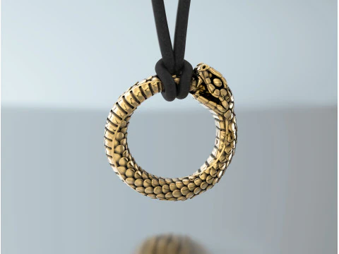 Ring Snake Ouroboros 3D Print Model