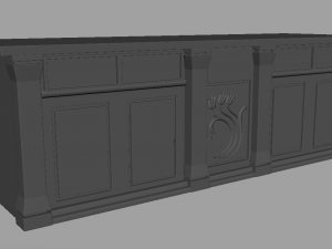 Wood Counter 3D Модель