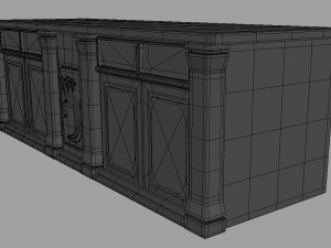 Wood Counter 3D Модель