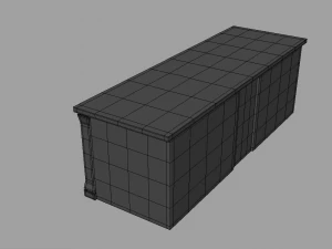 Holztheke 3D Modell