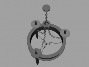 Wood Chandelier 3D Модель
