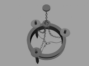 Wood Chandelier 3D Model