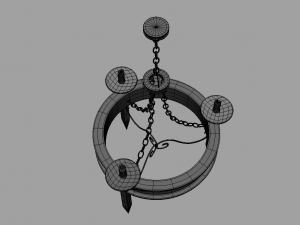 Wood Chandelier 3D Модель