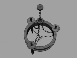 Wood Chandelier 3D Model