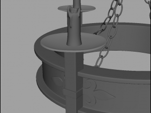 Wood Chandelier 3D Модель