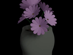 Горшок с цветами 3D Модель