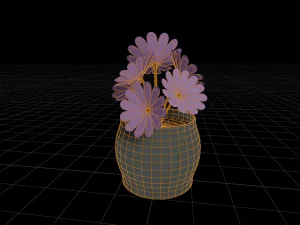 A pot of flowers 3D Model