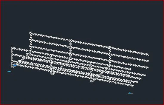 Electric cable tray 100x50 Autocad dynamic block dwg 3D Model .c4d .max .obj .3ds .fbx .stl .blend
