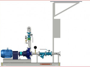 Motor pump set for pumping and repressing industrial liquids consisting of pipes pumps Y filter 3D Model