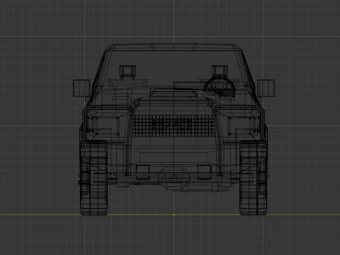 SRD Ridgeback Low Poly 4x4 Offroad Pickup Truck 3D Model