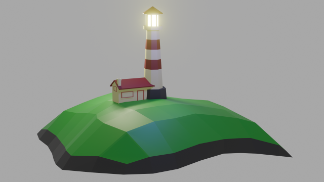 Tiny Island 3D Model .c4d .max .obj .3ds .fbx .stl .blend 