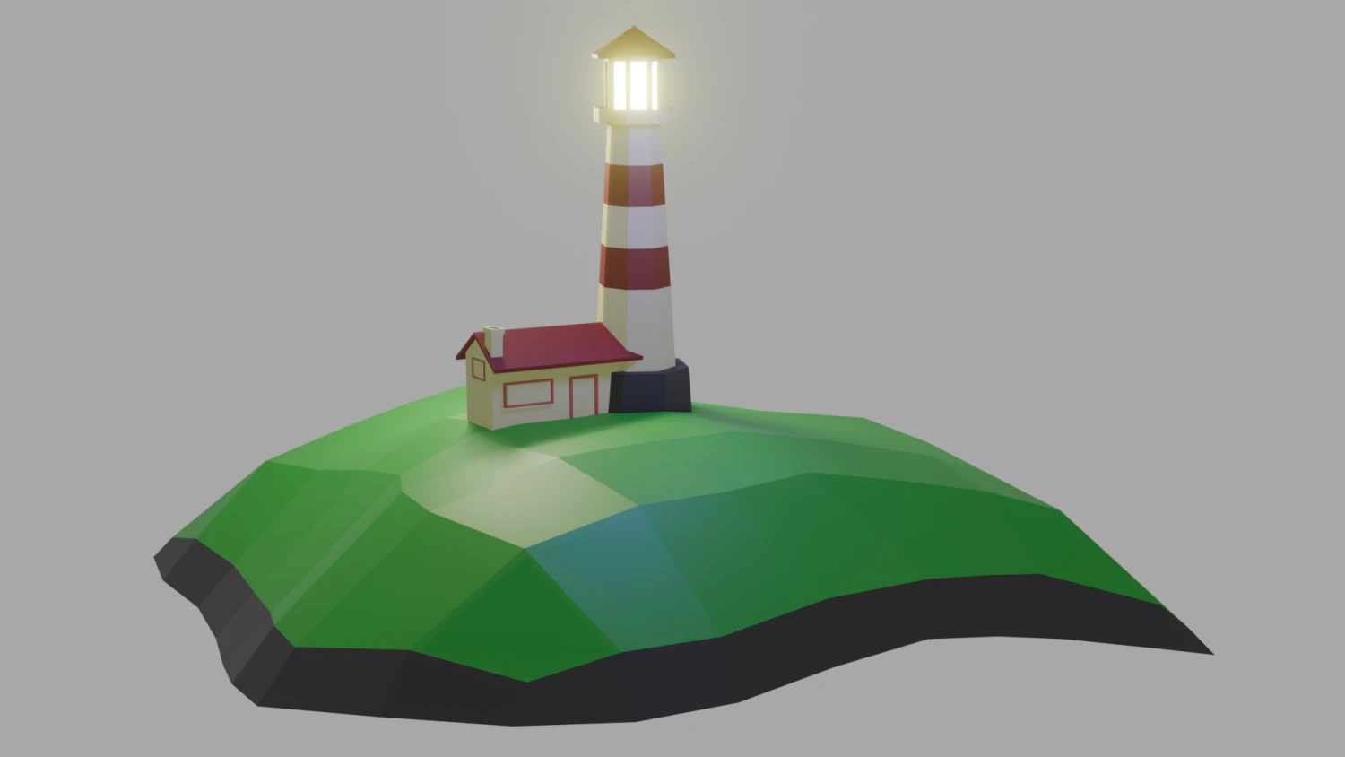 Tiny Island 3D Model .c4d .max .obj .3ds .fbx .stl .blend 