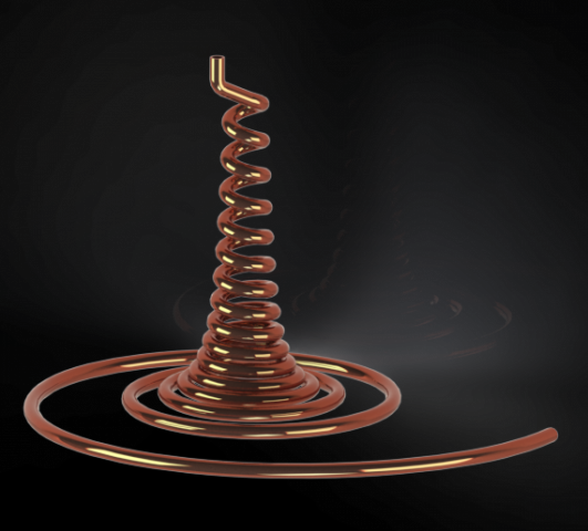 Hyperbolic cone piping shape 3D 打印模型 .c4d .max .obj .3ds .fbx .stl .blend 