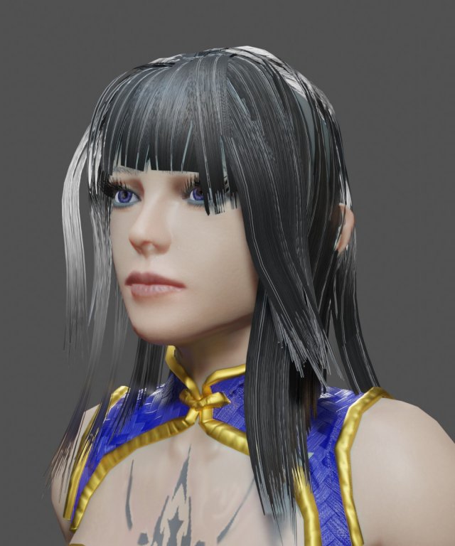Female Character - Game Ready 3D Model .c4d .max .obj .3ds .fbx .stl .blend 