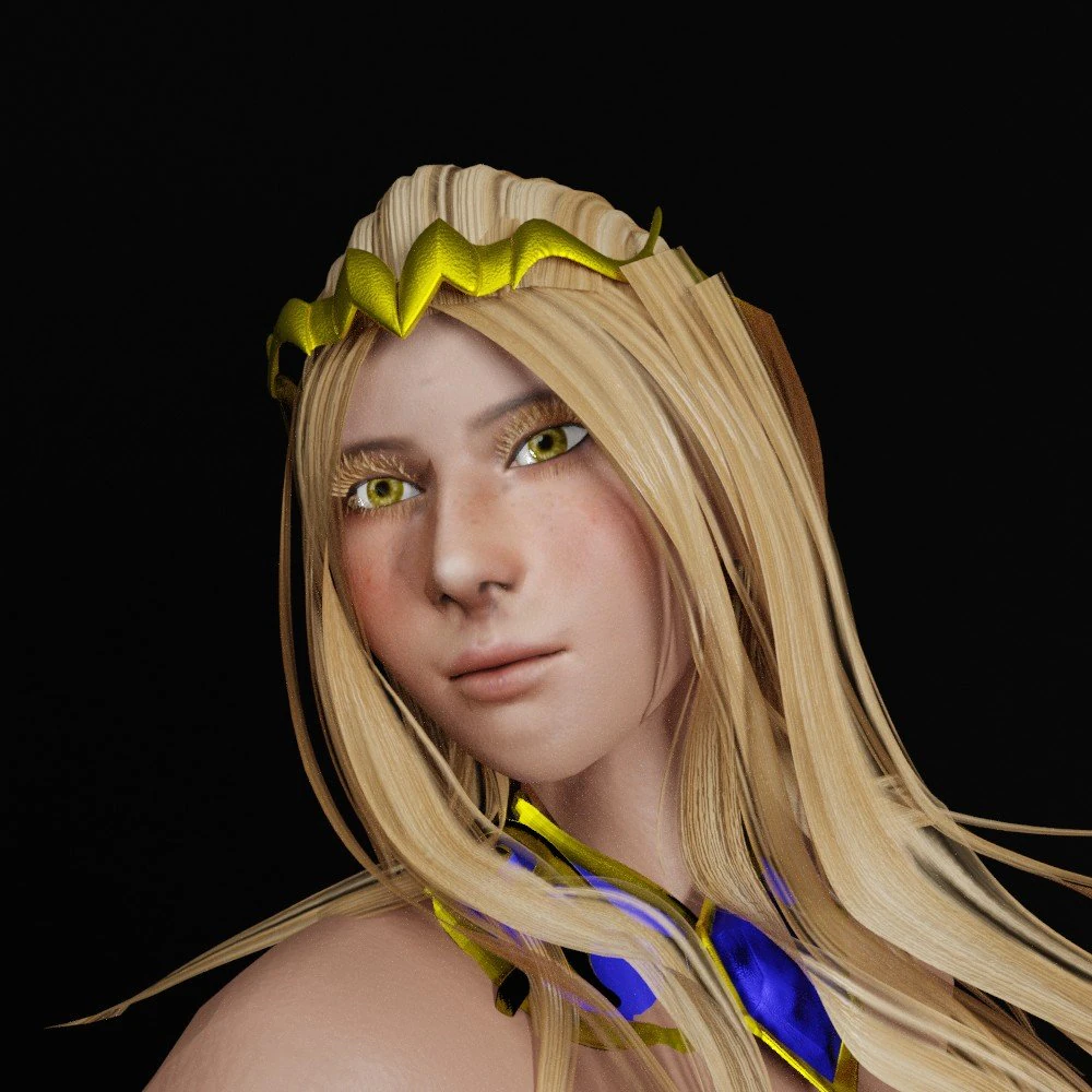 Fantasy Princess Game ready for you 3D Model .c4d .max .obj .3ds .fbx .stl .blend 
