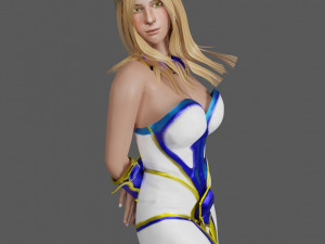 Fantasy Princess Game ready for you 3D 模型