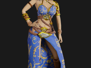 Female Fantasy NPC Warrior 3D Модель