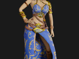Female Fantasy NPC Warrior 3D Model